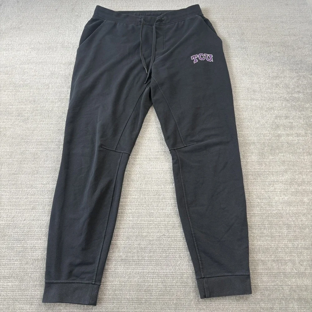 Lululemon Soft Jersey Jogger Men L Black Texas Christian University TCU Athletic